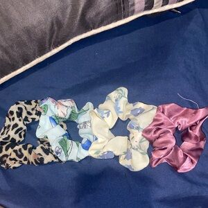Set of Four Stylish Scrunchies